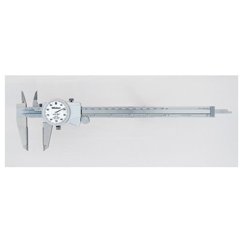 ‎0-6″ Range - Dial Caliper White Face - 0.001″ Graduation Carbide Jaw; ID; OD - Exact Tool & Supply