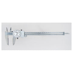 ‎0-8″ Range - Dial Caliper White Face - 0.001″ Graduation Carbide Jaw; OD - Exact Tool & Supply