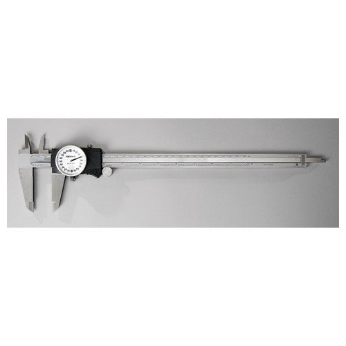 ‎0-12″ Range - Dial Caliper White Face - 0.001″ Graduation - Exact Tool & Supply