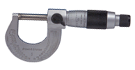 0 - 1'' Measuring Range - .0001 Graduation - Friction Thimble - Carbide Face - Outside Micrometer with Slant/line Graduation - Exact Tool & Supply