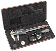 #S766AZ - Electroic Tool Set - Includes 0-6" Electronic Slide Caliper and 0-1" Electronic Outside Micrometer - Exact Tool & Supply