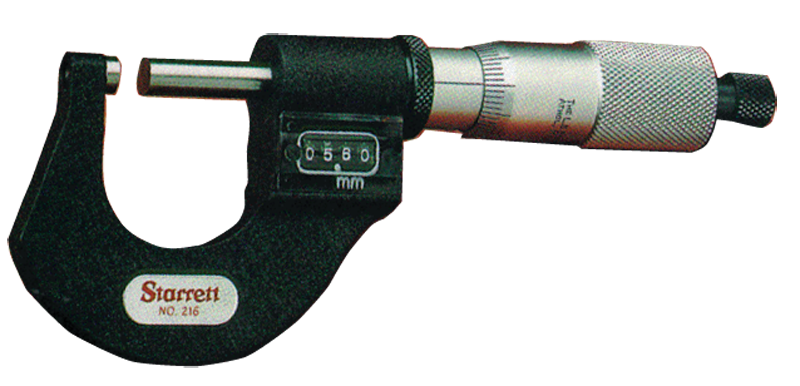 #T216XRL-1 - 0 - 1'' Measuring Range - .0001 Graduation - Ratchet Thimble - Carbide Face - Digital Outside Micrometer - Exact Tool & Supply