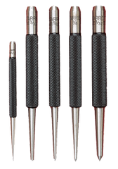 #S117PC  - 5 Piece Center Punch Set - 1/16 to 1/4'' Diameter - Exact Tool & Supply