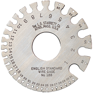 #188 - English Standard: 1 to 36 Gage - Wire Gage - Exact Tool & Supply