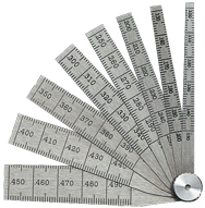 #269A - 8 Leaf - 1/10 to 1/2 x .001 Range - Taper Gage - Exact Tool & Supply