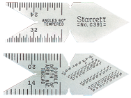 #C398M - Metric Standard 60° - .5mm and 1mm Graduation - Center Gage - Exact Tool & Supply