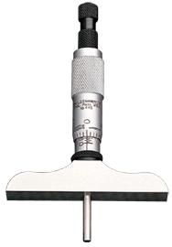 #445AZ-3RL -  0 - 3'' Measuring Range - Ratchet Thimble - Depth Micrometer - Exact Tool & Supply