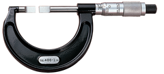 #486P-5 - 4 - 5'' Measuring Range - .001 Graduation - Ratchet Thimble - High Speed Steel Face - Blade Micrometer - Exact Tool & Supply