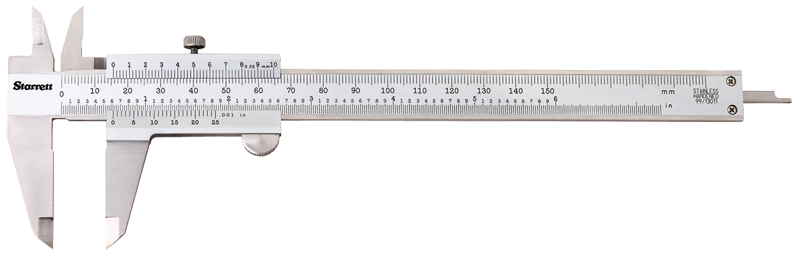 #125MEA-8/200 - 0 - 8 / 0 - 200mm Measuring Range (.002 /0.02mm Grad.) - Vernier Caliper - Exact Tool & Supply