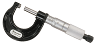 #436.1XRL-1 - 0 - 1'' Measuring Range - .001 Graduation - Ratchet Thimble - Carbide Face - Outside Micrometer with Letter of Certification - Exact Tool & Supply