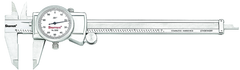 #3202-12 - 0 - 12" Stainless Steel Dial Caliper with .001" Graduations - Exact Tool & Supply