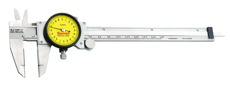 #120MX-150 - 0 - 150mm Measuring Range (0.02mm Grad.) - Dial Caliper with Certification - Exact Tool & Supply