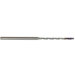 1.65 mm Dia. × 3.0 mm Shank × 7 mm Flute Length × 50 mm OAL, 2xD, 142°, ALtimaÂ, 2 Flute, Solid Carbide Drill - Exact Tool & Supply