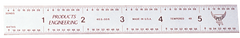 #501-006CT - 6'' Long - 5R Graduation - 1/2'' Wide - Certified Flexible Rule - Exact Tool & Supply