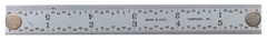 #402-018MG - 18'' Long - 4R Graduation - 1-1/8'' Wide - Rigid Magnet Rule - Exact Tool & Supply