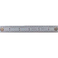 Rigid Magnet Rule - Model 402-006MG-6″ Length-4R Graduation-3/4″ Width - Exact Tool & Supply