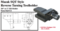 Mazak SQT Stye Reverse Turning Toolholder (3/4Ó or 1Ó OD Holder Form SQT-C2) - Part #: SQT32.1525 - Exact Tool & Supply