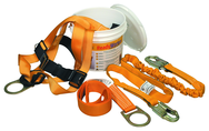 Kit w/T4500 Harness; T5111 Lanyard; T7314 Cross Arm Strap & 1.5 Gallon Bucket - Exact Tool & Supply