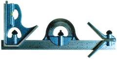 #52-370-012 - 12''-- 4R Graduation - Regular Blade - 4 Piece Combination Square Set - Exact Tool & Supply