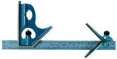 #52-386-006 - 6''- 4R Graduation - Regular Blade - 3 Piece Combination Square Set - Exact Tool & Supply
