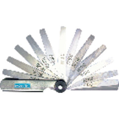 Thickness Gage - Model 52-485-008-13 Leaf-0.05″ to 1.0 mm Range - Exact Tool & Supply