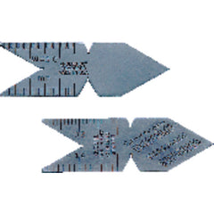 Center Gage - Model 52–505–001 - USA Standard 60°–14ths, 20ths, 24ths, 32nds Graduation - Exact Tool & Supply