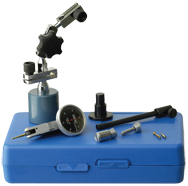 Kit Contains: Mag Base With Microfine Adjustment Screw; 3-9/16 Extension Arm; Dovetail Mounting; .030" Range Test Indicator .0005" Graduation;.3 Points In Case - Xtra mag Magnetic Base with Test Indicator - Exact Tool & Supply