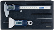 Kit: 6"/150mm Poly-Cal Caliper and Xtra-Value Depth Gage - Xtra Value Depth Gage & Poly Cal Kit - Exact Tool & Supply