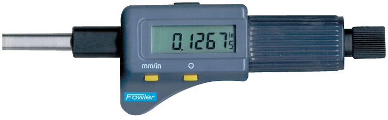 0 - 1"/0 - 25mm Measuring Range - .00005"/.001mm Res. - Friction Thimble - Electronic Micrometer Head - Exact Tool & Supply