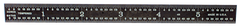 #402-024EZ - 24'' Long - 4R Graduation - 1-1/8'' Wide - E-Z Read Black Chrome Rigid Scale - Exact Tool & Supply