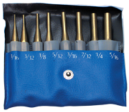 PEC Tools 5 Piece Drive Pin Punch Set -- #6301-058; 1/8 to 3/8'' Diameter - Exact Tool & Supply