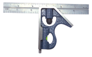 #7141-006H - 6'' - 16R Graduation - Regular Blade - 2 Piece Combinatioin Square Set - Exact Tool & Supply