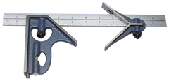#7122-012H - 12'' - 4R Graduation - Regular Blade - 3 Piece Combinatioin Square Set - Exact Tool & Supply