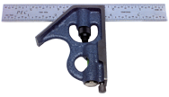 #7141-006 - 6'' - 16R Graduation - Regular Blade - 2 Piece Combinatioin Square Set - Exact Tool & Supply