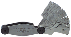 #615-6327 - 16 Leaves - Metric Pitch - Acme Screw Thread Gage - Exact Tool & Supply