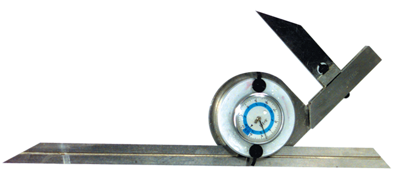 #496GD - 12'' Blade Size -  Bevel Protractor with Dial Reading - Exact Tool & Supply