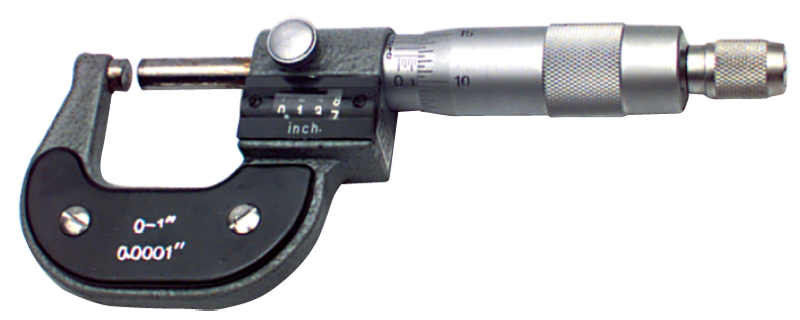 1 - 2'' Measuring Range - .0001 Graduation - Ratchet Thimble - Carbide Face - Digital Outsite Micrometer - Exact Tool & Supply