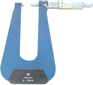 0 - 1'' Measuring Range - .0001 Graduation - Ratchet Thimble - Carbide Face - Deep Throat Micrometer - Exact Tool & Supply