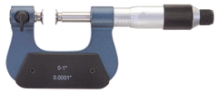 0 - 1'' Measuring Range - .0001 Graduation - Friction Thimble - High Speed Steel Face - Interchangeable Anvil Micrometer - Exact Tool & Supply