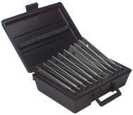 #Z9980B - 10 Piece Set - 1/8'' Thickness - 1/8'' Increments - 1/2 to 1-5/8'' - Parallel Set - Exact Tool & Supply