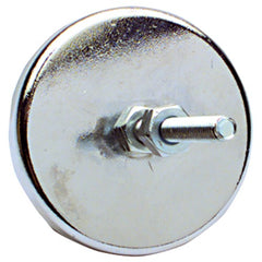Low Profile Cup Magnet w/Bolts - 2 1/32″ Diameter Round; 19 lbs Holding Capacity - Exact Tool & Supply