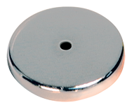 Low Profile Cup Magnet - 2-1/32'' Diameter Round; 47.5 lbs Holding Capacity - Exact Tool & Supply