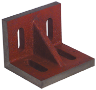 4-1/2 x 3-1/2 x 3" - Machined Webbed (Closed) End Slotted Angle Plate - Exact Tool & Supply