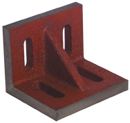 3-1/2 x 3 x 2-1/2" - Machined Webbed (Closed) End Slotted Angle Plate - Exact Tool & Supply