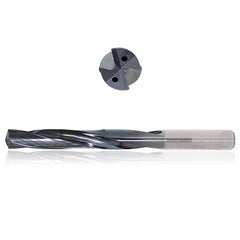 0.204 mm Dia. × 6 mm Shank × 108 mm Flute Length × 150 mm OAL, 16xD, 135°, Sistral, 2 Flute, Coolant Thru, h6, Cylindrical, Solid Carbide Drill