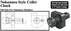 Nakamura Style Collet Chuck (ER Style For Nakamura Machines) - Part #: NK53.3032 - Exact Tool & Supply