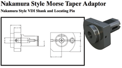 Nakamura Style Morse Taper Adaptor (Nakamura Style VDI Shank and Locating Pin) - Part #: NK71.5040 - Exact Tool & Supply