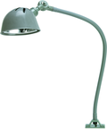 24" Uniflex Machine Lamp; 120V, 60 Watt Incandescent Light, Screw Down Base, Oil Resistant Shade, Gray Finish - Exact Tool & Supply