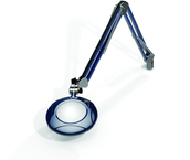 Green-Lite® 5" Spectra Blue Round LED Magnifier; 43" Reach; Table Edge Clamp - Exact Tool & Supply