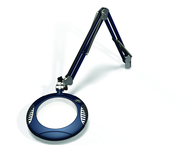 Green-Lite® 7-1/2" Spectra Blue Round LED Magnifier; 43" Reach; Table Edge Clamp - Exact Tool & Supply